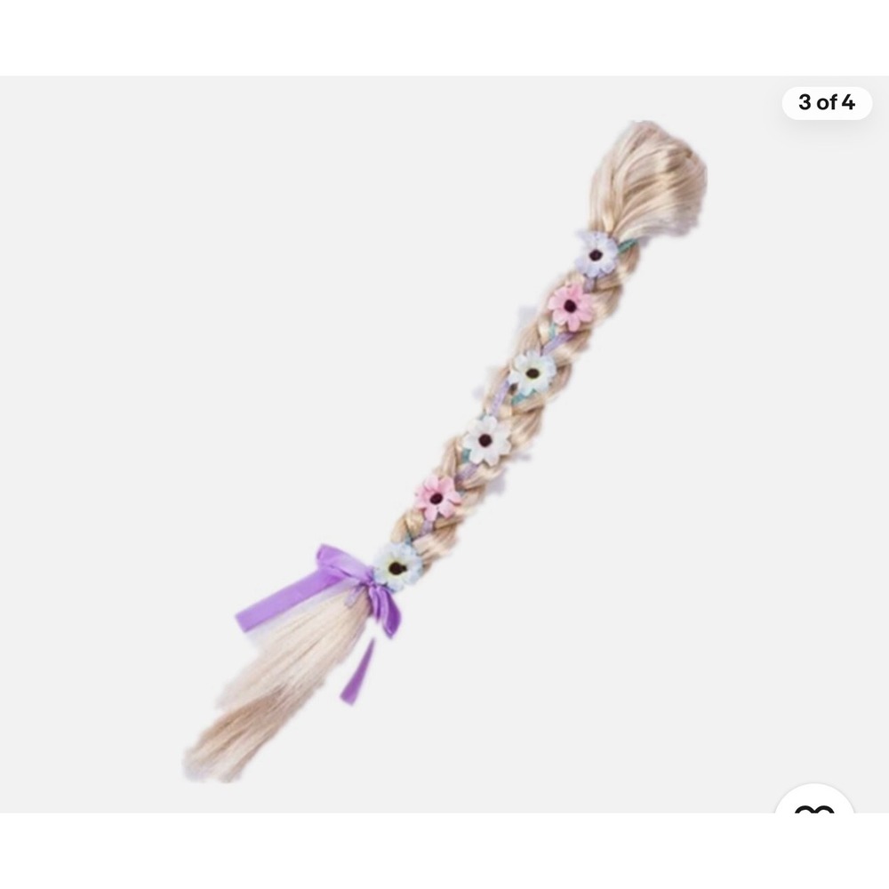 Disney Tangled Rapunzel Floral Braid Hair Extension Costume Accessory Blonde